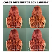 baratos Perucas Sintéticas sem Touca-Perucas sintéticas Ondulado Trama Curly Corte em Camadas Com Franjas Fabrico à Máquina Peruca 28 polegadas A1 Cabelo Sintético Mulheres Clássico Confortável Cores Gradiente Multi Cores