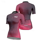 abordables Maillots pour femmes-Femmes Maillot de cyclisme Manche Courte Cyclisme T-shirt Maillot avec 3 poches arrière VTT Vélo tout terrain Respirant Séchage Rapide Design Anatomique Évacuation de l&#039;Humidité Rose Bleu Vert foncé