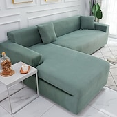 cheap Sofa Cover-Elastic Jacquard Fabric Sofa Cover Stretch Couch Cover Sectional L Shape Sofa Slipcover Corner Case for Living Room 1/2/3/4 Seat