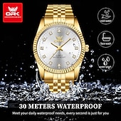 cheap Quartz Watches-OPK Luxury Brand Watch Circular Dial Luminous Stainless Steel Men&#039;s Quartz Watch
