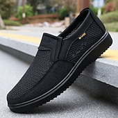 cheap Men&#039;s Slip-ons &amp; Loafers-Men&#039;s Grey Breathable Mesh Slip-On Shoes, Lightweight and Sporty, Ideal for Outdoor Activities and Casual Walks