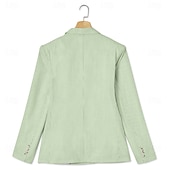 abordables Costumes décontractés-Costumes de mariage pour hommes en seersucker d&#039;été vert pomme champagne coloré uni coupe standard 2 pièces simple boutonnage deux boutons