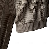preiswerte Herren Elite Polo-Herren Polo Strick-Polopullover Formell Arbeit Möwenhalsband Kurzarm Einfarbig Stripe-Trim Streifen Sommer Frühling Marineblau Khaki Armeegrün Polo