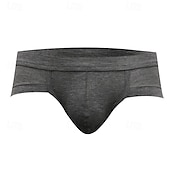 お買い得  メンズのボクサーパンツ-男性用 １枚 ベーシックパンティー ブリーフ パッチワーク ポリエステル 高通気性 ソフト 快適 平織り ミッドライズ ライトピンク ブラック
