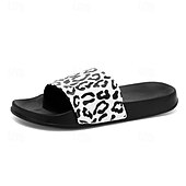 abordables Sandales décontractées-Sandales à enfiler pour homme à imprimé léopard : chaussures décontractées et élégantes pour l&#039;été et les sorties à la plage
