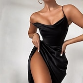 economico Abiti di Laurea-Per donna Mini Abito Abito Bianco Abito da laurea Abito Sottoveste Moda Moderno Compleanno Laurea Data Vestibilità regolare Semplice Senza Maniche Spalline sottili Rosa chiaro Nero Bianco Rosa Estate