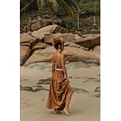 economico Fondi-Retrò Vintage Medievale Rinascimento Maxi Gonna Fiera del Ren Vichinghi Elfico Elastico in vita Ispirato alla Reggenza Tinta unica Per donna Fantasia Mascherata Vacanza Casual Quotidiano LARP Adulti