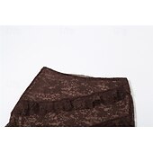 abordables Bas-Rétro Vintage Médiéval Steampunk Jupe Pirate Dentelle A Volants Ourlet asymétrique Déguisement Femmes Halloween Carnaval Décontracté Quotidien LARP Foire de la Renaissance Adulte Jupe