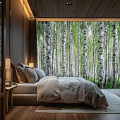 cheap Forest Tapestry-Landscape Forest Hanging Tapestry Wall Art Large Tapestry Mural Decor Photograph Backdrop Blanket Curtain Home Bedroom Living Room Decoration Birch Trees