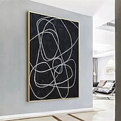preiswerte Pop-Ölgemälde-großes Ölgemälde handgemalt schwarz 3D strukturierte abstrakte Malerei handgemalt abstrakte Ölgemälde moderne Wandkunst Dekoration Kunst