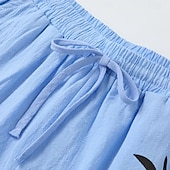 billige Herre Elite Shorts-Herre kinesisk Casual shorts Blad Pustende Utendørs Kort utendørs Daglig Ferie Hawaiisk Hvit Blå Mikroelastisk