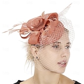 preiswerte Hochzeit Kopfschmuck-Kopfstück Sinamay Hochzeit Abendgesellschaft Elegant Hochzeit Mit Unifarbe Kopfschmuck Kopfbedeckung