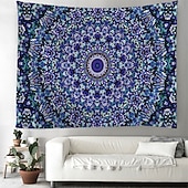 preiswerte Mandala-Teppich-Mandala Bohemian hängender Wandteppich Wandkunst großer Wandteppich Wanddekoration Fotohintergrund Decke Vorhänge Wohnraum Schlafzimmer Wohnzimmer Dekoration Blau
