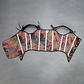 olcso Felsők-Retró Középkori Reneszánsz Fűző Prsluk Bustier Viking Fűzős Virágos Jelmez Női Kelta Fantasy Mindszentek napja Farsang Teljesítmény Parti LARP Felnőttek Fűző
