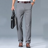 economico Sottile-Per uomo Pantaloni Pantaloni Eleganti Chinos Tasca Bottoni Semplice Comodità Quotidiano Affari Lavoro Moda Stile Classico Bianco Giallo Micro-elastico