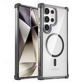 ieftine Carcasă Samsung-telefon Maska Pentru Samsung Galaxy S24 Ultra Plus S24 FE S23 Ultra Plus S22 Plus Ultra Capac Spate Magnetic Acceptă încărcarea fără fir Anti Șoc Retro PC