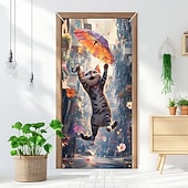 billiga Dörröverdrag-Rolig djur dansande dörrdekorationer dörröverdrag dörrgobeläng dörrgardin dekoration bakgrund inomhus/utomhus dörrbanner för främre dörr bondgård