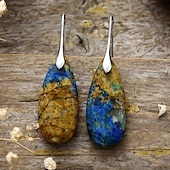 abordables Boucles d&#039;oreilles-Femmes Boucles d&#039;oreilles Poire Goutte Élégant Des boucles d&#039;oreilles Bijoux Argent / Fuchsia foncé / Brun claire Pour Mariage Soirée 1 Paire