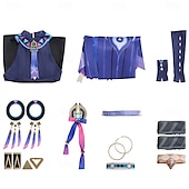 billige Anime-kostymer-Genshin Impact Cosplay Citlali Anime Cosplay kostyme Drakter Cosplay-drakter Karneval Maskerade Ytelse Fest Frakk Skjørte Hansker Til Dame Voksne