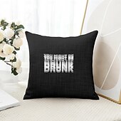 お買い得  「Quotes&amp;Saying Style」-面白い名言装飾クッションカバー 1枚 ソフトスクエアソファクッションケース ピローケース 寝室 リビングルーム ソファ 椅子用