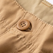 cheap Classic-Men&#039;s Capri Cargo Shorts Cargo Shorts Capri Pants Shorts Summer Shorts Zipper Multiple Pockets Flap Pocket Plain Comfort Breathable Knee Length Outdoor Vacation Sporty Casual Red Khaki