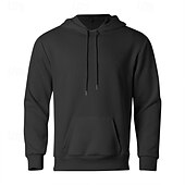 ieftine hanorace de bază pentru bărbați-Bărbați Hanorac cu Glugă Caisă Negru Capișon Simplu Jacquard Buzunar Sporturi &amp; Exterior Zilnic Concediu Poliester Șic Stradă De Bază Casual Vară Primăvară Îmbrăcăminte Hanorace hanorace
