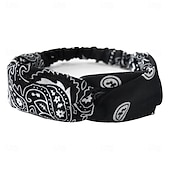 economico Abbigliamento da casa-Fasce per testa bohemien elastiche con motivo paisley fasce per capelli in poliestere traspirante per danza hip hop e sport fasce rinfrescanti per sport abbigliamento casual tessuto assorbente