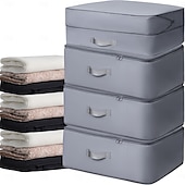 cheap Clothing &amp; Closet Storage-4 Pack Ultra Space Saving Self Compression Organizer Compression Bags for Storage,Ultra Space Saving Self Compression Organizer Bags,Sweater Organizer for Closet,Clothes Storage Bag
