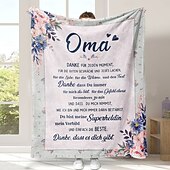 billige Tepper og pledd-morsdagsteppe, et brev til mor, morsdagsgave myk og koselig, perfekt gave til mor, blomster- eller hjertedesign, varm og behagelig
