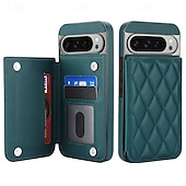 abordables Otras carcasas-teléfono Funda Para Google Píxel 9 Pro Pixel 9 Pro XL Pixel 8 Pro Pixel 8 Funda Trasera con Soporte Ranura para tarjetas Antigolpes Retro TPU Cuero de PU
