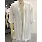 tanie Najfatalniejszy-Retro / vintage Średniowieczne Renesansowa Koszula Kimono Pirat Wiking Frędzel Jednokolorowe Strój na bal maskowy Męskie Piracki Bal maskowy Urlop Codzienne Dla dorosłych Koszula