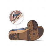 cheap Comfort Sandals-Women&#039;s Flip-Flop Wedge Sandals with Massage Footbed – Floral Bohemian Thong Slippers for Casual Summer, Beach and Outdoor Comfort