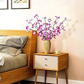 abordables 123496-1 veilleuse LED décorative en forme d&#039;orchidée papillon violette avec 20 perles lumineuses émettant des branches pour décoration d&#039;intérieur, festival, mariage, maison, boîte à piles AA