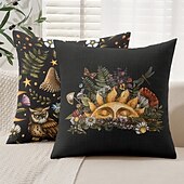 billiga boho stil-Mandala bohemiskt dekorativt kastkuddeöverdrag 1PC sol och måne mjukt kvadratisk soffkuddöverdrag kuddfodral för sovrum vardagsrum soffa stol