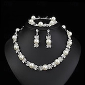 economico Parure di gioielli-Set di orecchini 1 Set Lega 1 Bracciale Orecchini Collana Per donna Lusso Parure di gioielli Per Festival