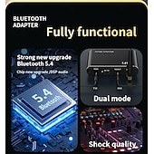billiga Bluetooth-prylar-bluetooth 5.4 sändare mottagare adapter 3,5 mm aux jack för högtalare headset u disk ps5 ljud mottagare stöd a2dp/avrcp