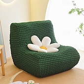 baratos Capa do sofá futon.-1pc capa elástica para sofá de chão sem braços capa para sofá preguiçoso relax seersucker capa elástica para sofá único capa de almofada para sala de estar casa