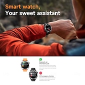 abordables Montres connectées-696 HD300 Montre intelligente 1.43 pouce Smartwatch Montre Connectée Bluetooth Podomètre Rappel d&#039;Appel Moniteur de Sommeil Compatible avec Android iOS Hommes Mode Mains-Libres Rappel de Message IPX-0
