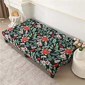 billiga Futon soffa-jacquardtyg armlös bäddsoffa överdrag soffa nyår dekor överdrag stretchskydd elastiskt bänkskydd