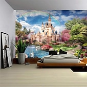 halpa maisemakudos-Maisemapuutarhan Teemainen Riippuva Gobeliini Seinätaito Suuri Gobeliini Seinärakennus Valokuvatausta Peitto Verho Koti Makuu- ja Olohuoneen Koriste