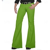 cheap Bottoms-Mens Bell Bottom Jeans Pants 70s Disco Outfits for Men Vintage Flared Jeans