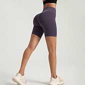 abordables Pantalones cortos de yoga y ciclistas-Mujer Pantalones cortos de yoga Leggings con forro polar Mallas Leggings de Yoga Levantamiento de tope Control de barriga Alta cintura Pilates Entrenamiento de gimnasio Rutina de ejercicio Bermudas