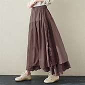 cheap Bottoms-Retro Vintage Medieval Skirt Women&#039;s Masquerade Casual Daily Adults&#039; Skirt