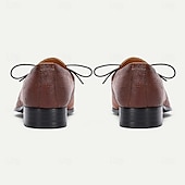 abordables Chaussures de Costume Classiques-chaussures oxford en cuir véritable marron clair pour hommes – chaussures habillées à lacets à motif crocodile vintage pour le derby du Kentucky et les occasions spéciales
