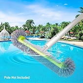 abordables Piscinas, Jacuzzis &amp; Suministros-Cepillo de limpieza de piscinas, cepillo de piscina, cepillo de esquina trasera de aluminio