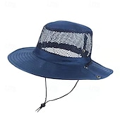 billiga uppvärmning avkylning-solhatt för män som andas, bred brättad hopfällbar buckethatt med mesh, uv-skydd fiskehatt för campingvandring