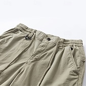 economico Classico-Per uomo Pantaloncini Cargo Capri Pantaloni capri Coulisse Elastico in vita Multi-tasche Semplice Comodità Indossabile Lunghezza al polpaccio All&#039;aperto Sport Quotidiano Moda Casual Nero Cachi
