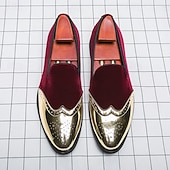 preiswerte Männer Schuhe-Männer Mardi Gras rote Samt und goldene Akzent Slipper – luxuriöse Slipper für Karneval Partys und elegante Veranstaltungen