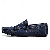 abordables Chaussures sans lacets &amp; mocassins-Mocassins brodés de fleurs pour hommes en daim jaune - des chaussures élégantes à enfiler parfaites pour les sorties décontractées et les événements artistiques