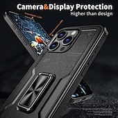 levne Pouzdra pro iPhone-telefon Carcasă Pro iPhone 16 Pro Max Plus iPhone 15 Pro Max Plus iPhone 14 13 12 Pro Max Plus Zadní kryt Držák na prsteny Magnetické Nárazuvzdorné Retro TPU PC